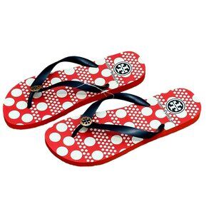 Tory Burch Flip Flop, Black Print, Size 9